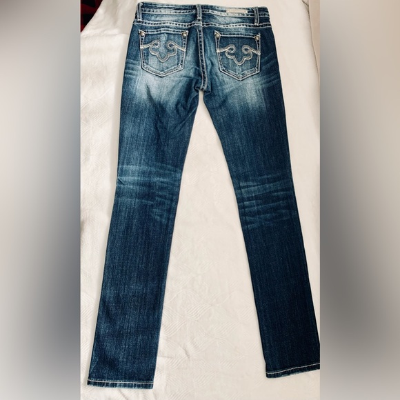 Re-Rock by Express Dark Wash Skinny Jeans - Size 4 - Picture 4 of 8